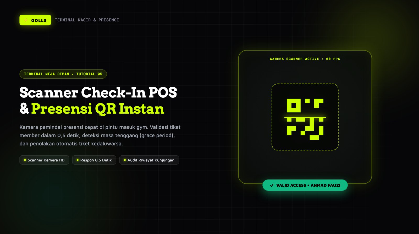 Pos Check-In Mandiri: Operasional Scanner QR Presensi
