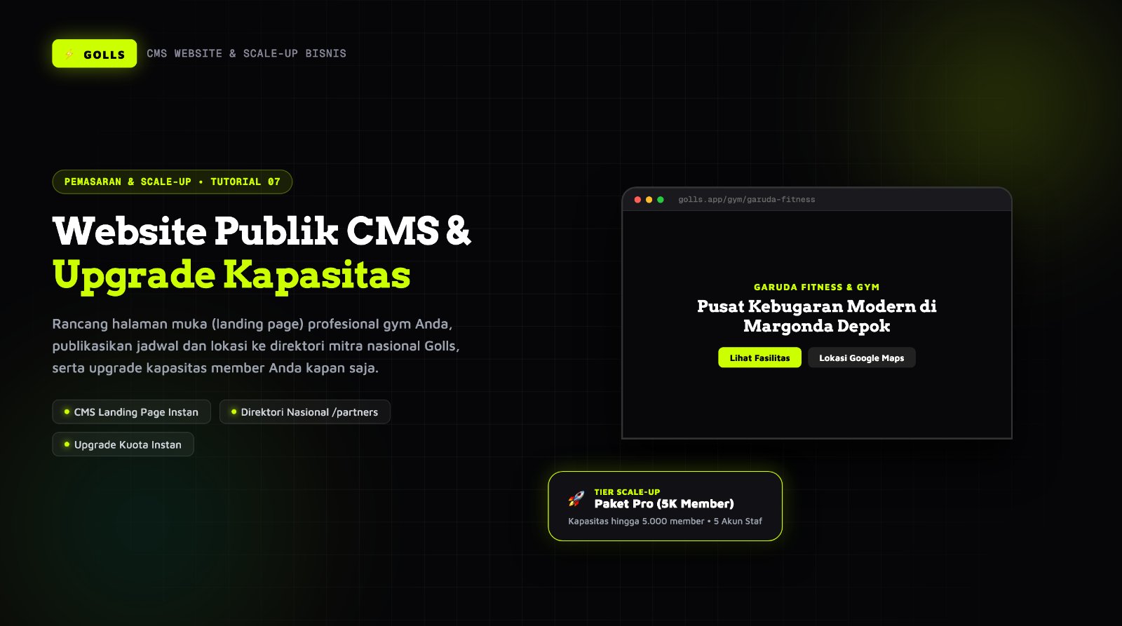 Sampul artikel: Pemasaran dan Langganan SaaS: Landing Page CMS, Direktori Publik, dan Upgrade Akun